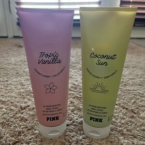 PINK VS body lotions